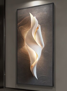 轻奢高级感入户门玄关装饰画简约现代F走廊过道尽头墙壁画高端挂