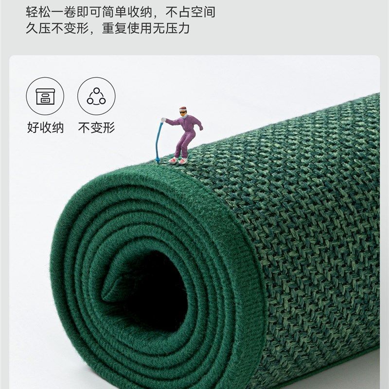 绿色地垫高级感免洗家用门口脚垫进门地毯防滑耐脏纯色可裁剪垫子,淘宝优惠券,粉丝福利购,淘宝优惠卷