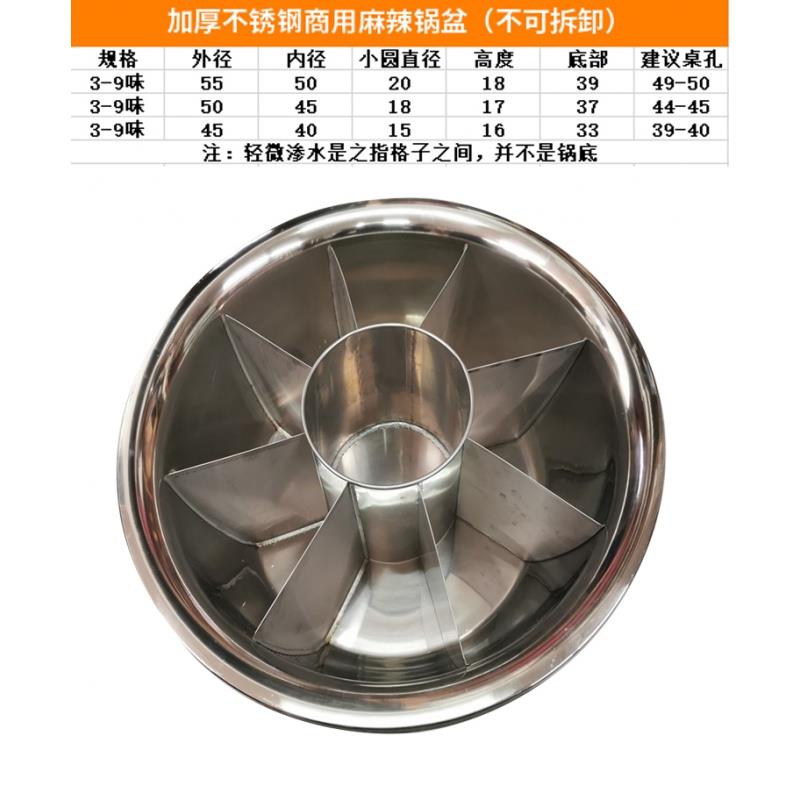 夜市多格格子火锅盆商用摆摊五格九格关东煮锅卤味煮麻辣烫专用锅 - 图1