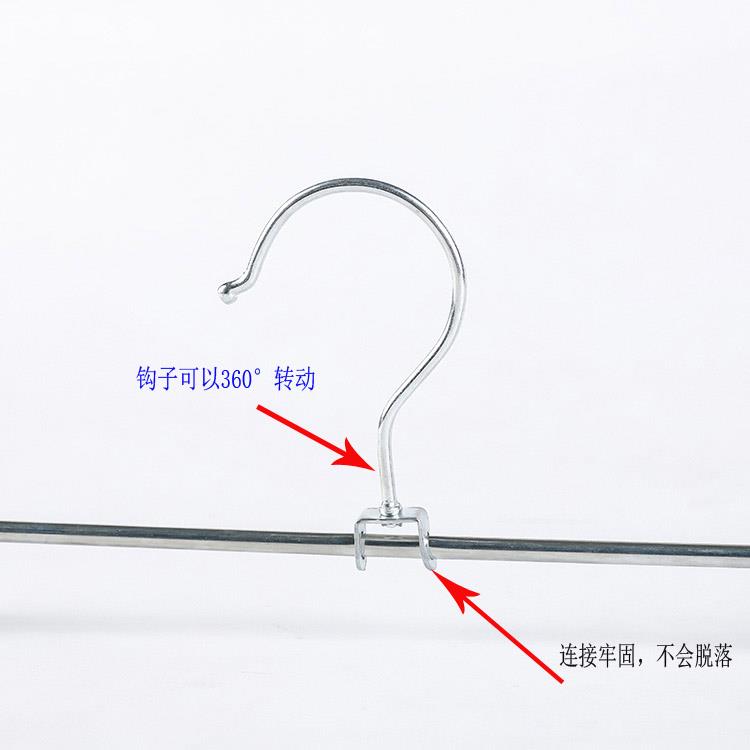 2025新款10个无痕金属加厚裤夹家用强力不锈钢裤夹服装店防滑衣架 - 图2