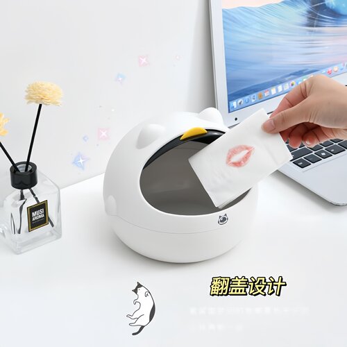 迷你桌面垃圾桶客厅办公室带盖垃圾筒学生儿童文具杂物收纳桶 - 图2