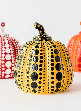 日式波点南瓜家居摆件装饰品工艺摆设玄关现代简约北欧风客厅酒柜