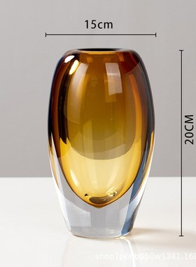 轻奢琉璃花瓶高级工艺品客厅摆件洒柜电视柜开业家居装饰品