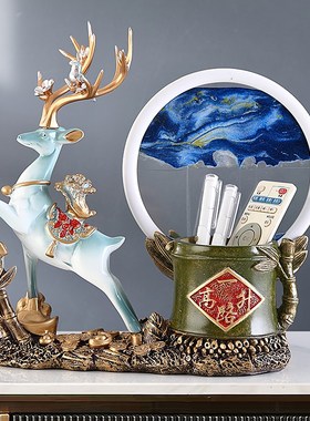 流沙画沙漏笔f筒办公室书房文具收纳摆件教师节送礼同学生日装饰