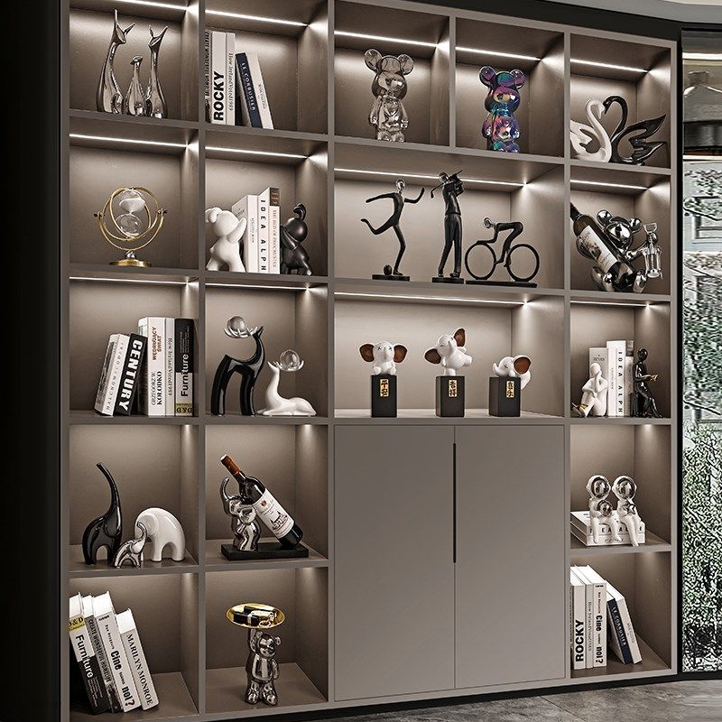 大平层酒柜装饰品摆件现代轻奢客厅家居玻璃柜高档陶瓷酒架工艺品,淘宝优惠券,粉丝福利购,淘宝优惠卷