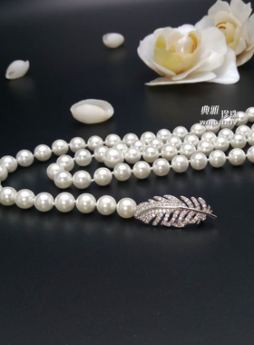 毛衣链长款珍珠项链女百搭简约秋冬装饰品韩国高档新款衣服配饰