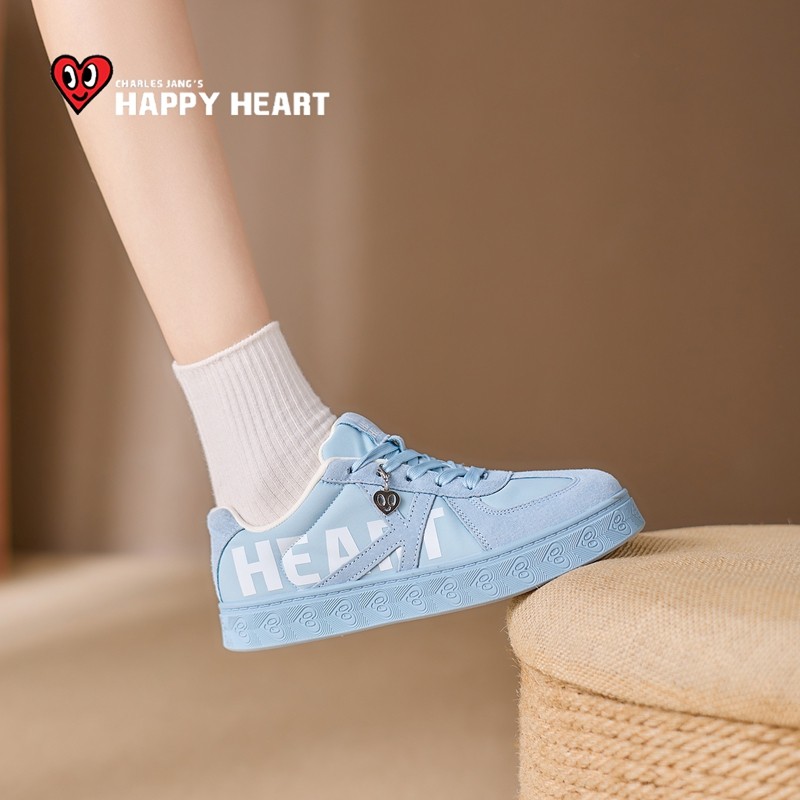 查尔斯桃心蓝色德训鞋女款2025秋冬新款爆款板鞋运动鞋女鞋子百搭,淘宝优惠券,粉丝福利购,淘宝优惠卷