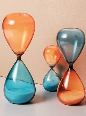 北欧现代轻奢创意沙漏计时器办公室桌面个性小P摆件客厅家居装饰