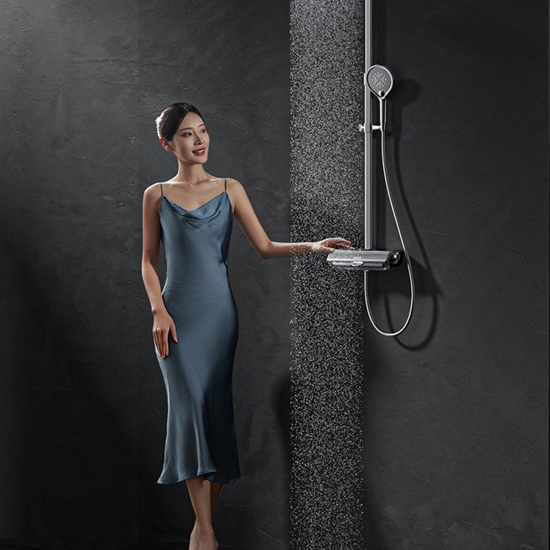 小鲸洗奶白色智能恒温淋浴花洒套装家用置物淋浴器数显增压喷枪,淘宝优惠券,粉丝福利购,淘宝优惠卷