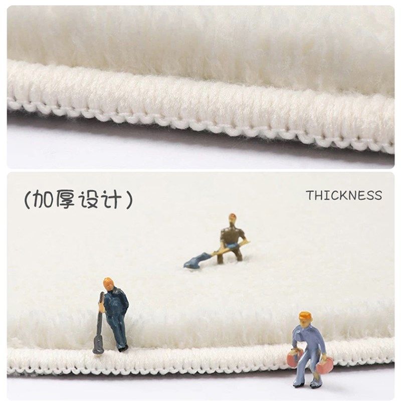 Bedroom bedside carpet children's room foot pad thick imitation cashmere long plush sleeping non-slip floor mat