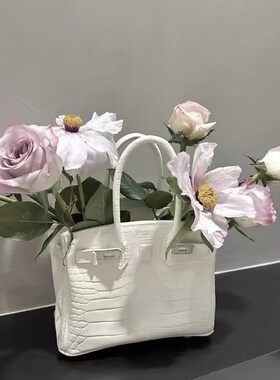 铂金包包圣诞树后花瓶居家摆设艺术创意轻奢家居插花装饰摆件送礼