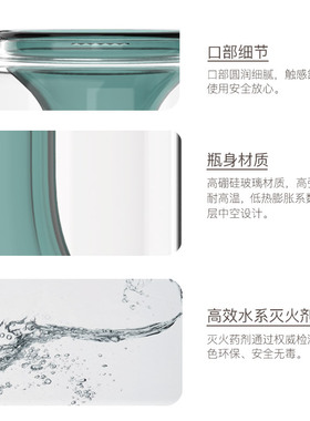 家庭灭火玻璃花瓶透明北欧创意简约风居家客厅摆件插花落地灭火器