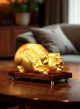 黄铜猪摆件可爱猪存钱罐猪家居装饰品桌面摆设铜猪工艺礼品摆饰生