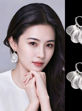 金色蝶翼树叶耳环2026新款爆款巨好看耳饰今年流行的高级感女耳扣