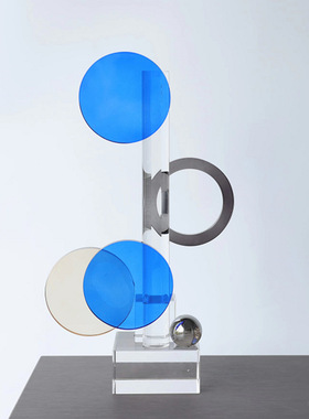 稀缺质感简约轻奢水晶摆件创意摆设样板间客厅书房酒店家居软装