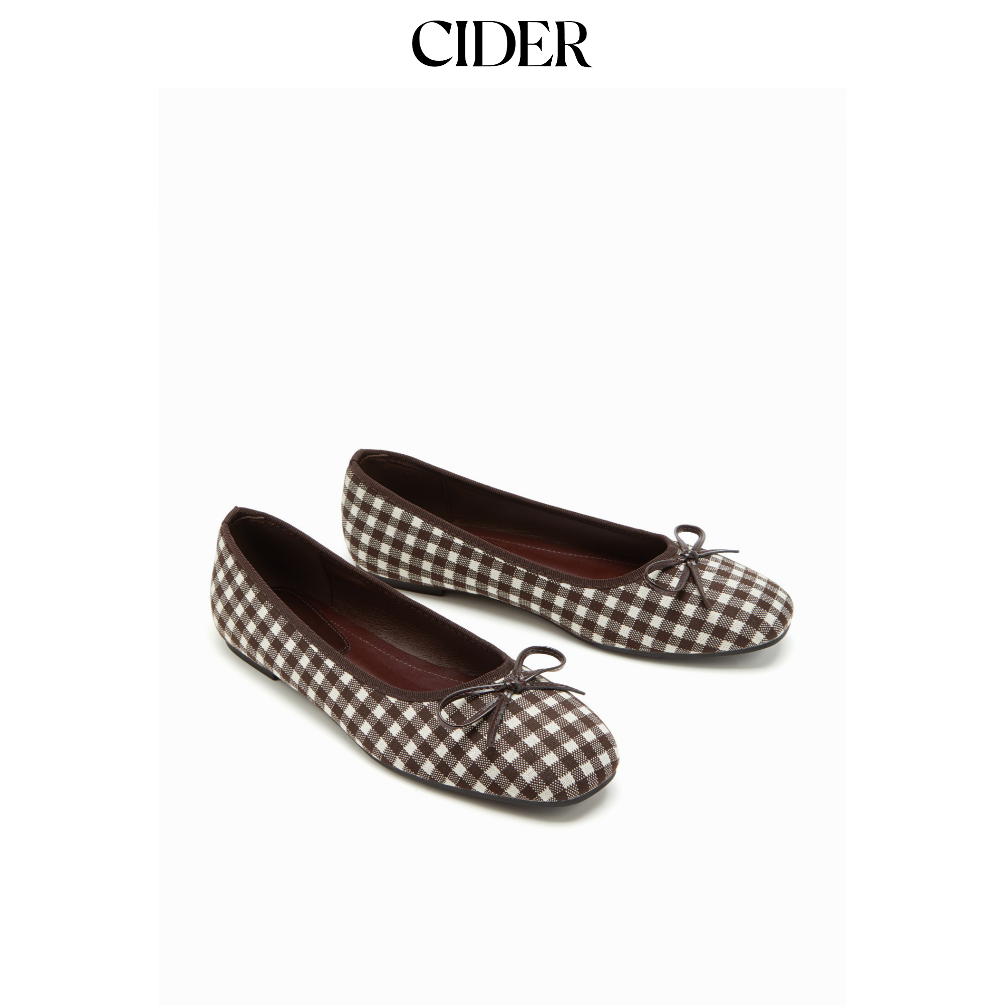 CIDER蝴蝶结格纹美式复古玛丽珍鞋115000035,淘宝优惠券,粉丝福利购,淘宝优惠卷