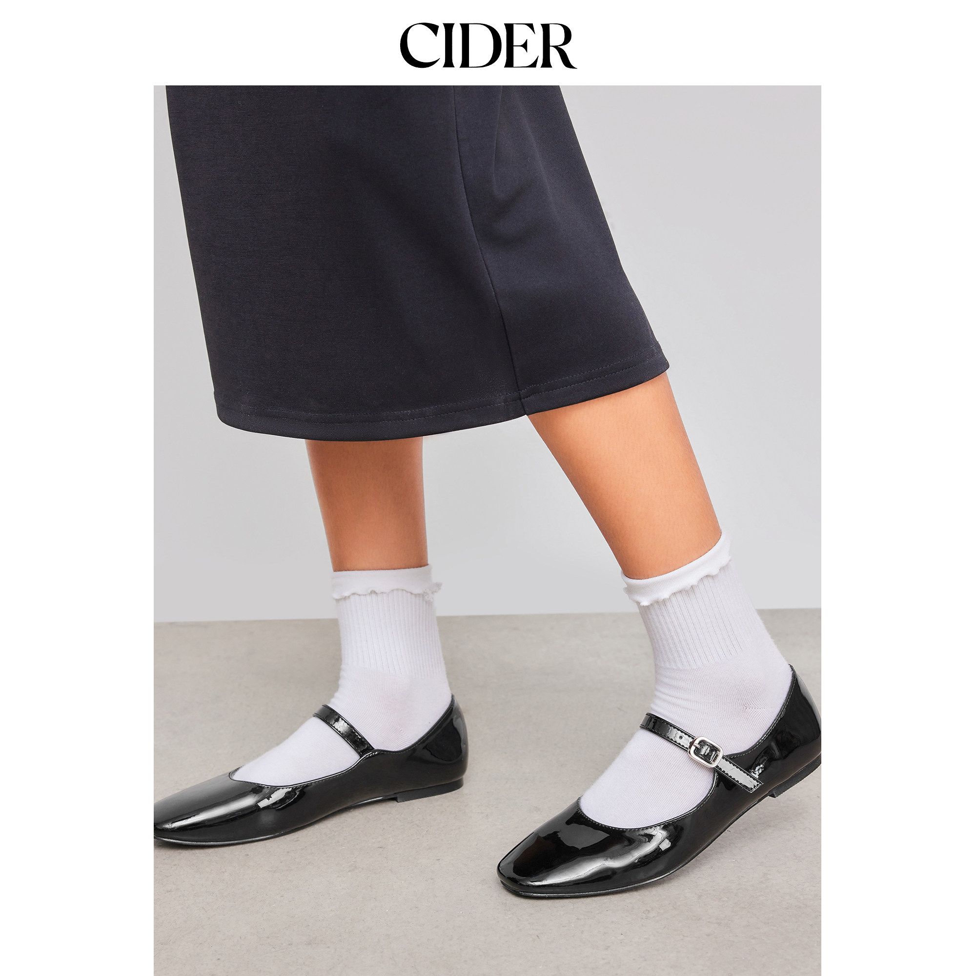 CIDER 秋冬新品女装仿漆皮玛丽珍平底鞋 109729331,淘宝优惠券,粉丝福利购,淘宝优惠卷