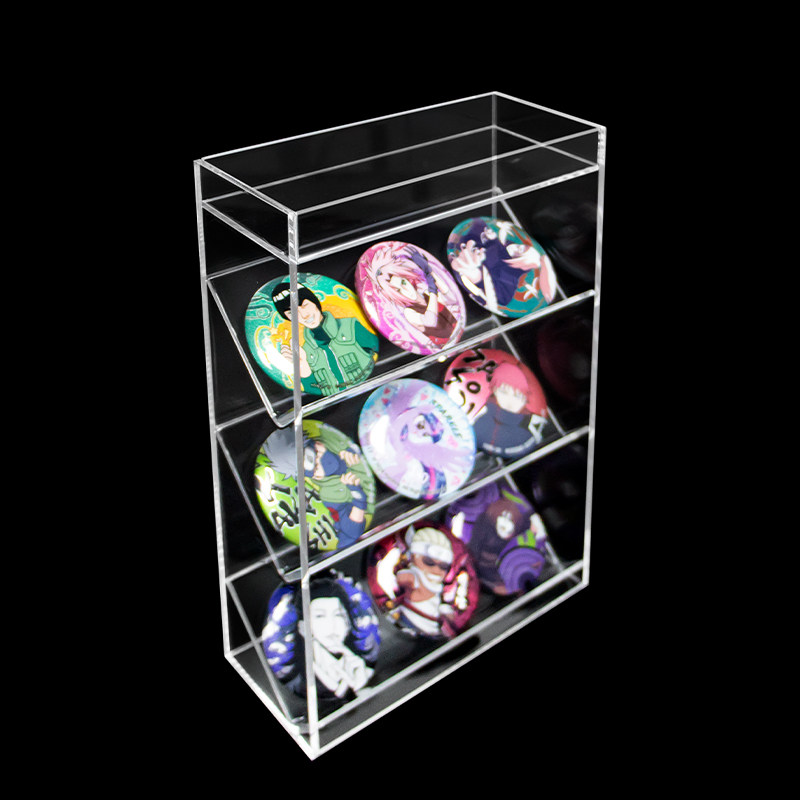 透明收纳谷子吧唧微章桌面收纳盒整理动漫人物卡砖多层展示陈列架,淘宝优惠券,粉丝福利购,淘宝优惠卷