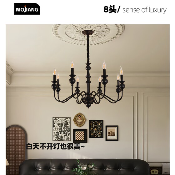 Magician's original black swan candle chandelier high-end style