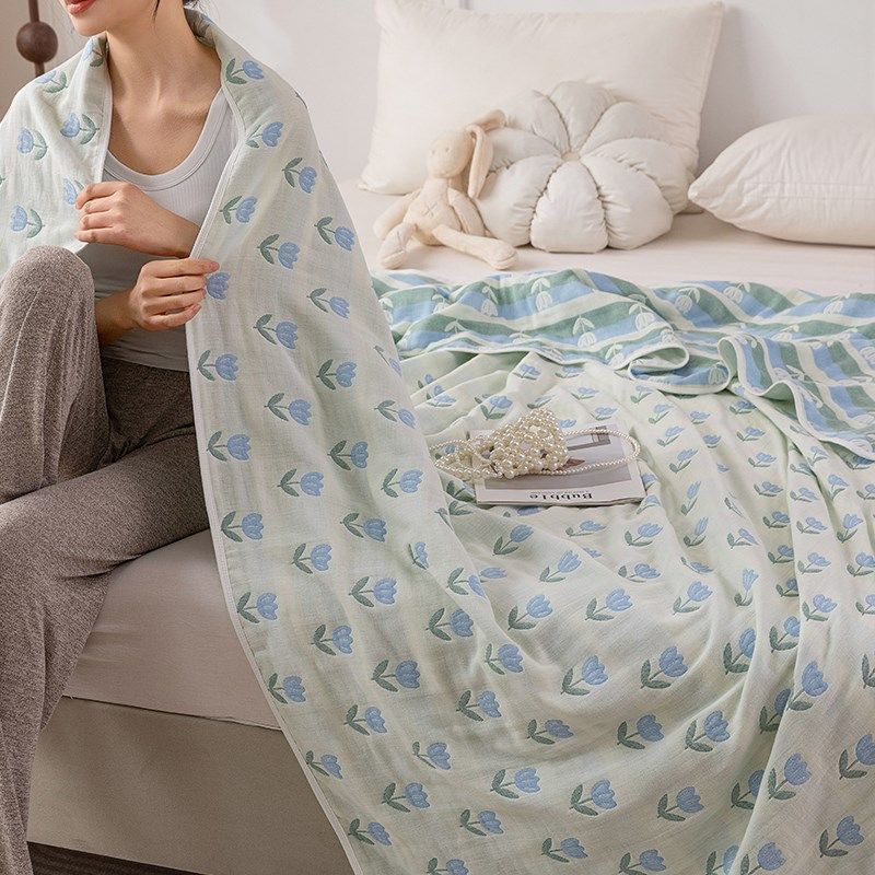 六层纱布毛巾被沙发毯儿童毯子空调盖毯午O睡床上用夏季夏凉被,淘宝优惠券,粉丝福利购,淘宝优惠卷