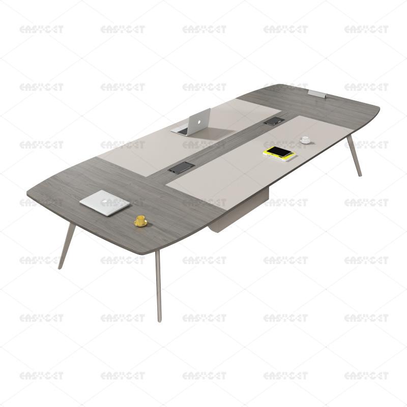 办公家具职员办公桌椅组合花梨木系会议桌书柜简约办公柜整套 - 图3