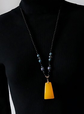 秋冬新款毛衣链长款百搭简约气质复古女装饰项链配饰吊坠毛衣挂件