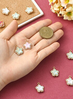 20mm合金玻璃五角星水钻吊坠