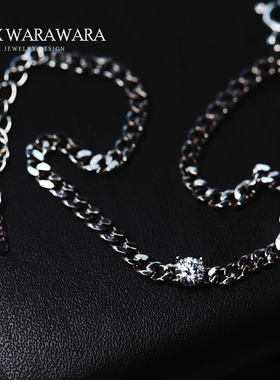 BOXWARAWARA原创设计银镶钻手链