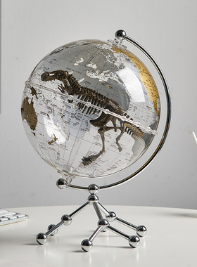 创意透明地球仪摆件轻奢高档家居客厅电视柜酒柜办公室桌面装饰品