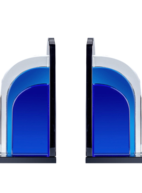 现代几何极简美欧式轻奢高档别墅样板间书房柜架水晶装饰品书靠档