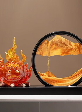 创意流沙画 画摆件轻奢高档客厅电视柜玄关酒柜装饰品高级感乔迁