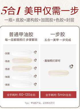 1瓶搞掂全手美甲无需封层底胶