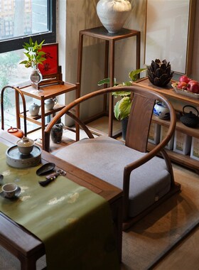 白驹谷黑胡桃木榻榻n米炕桌飘窗桌茶室简约禅意新中式矮桌小茶几