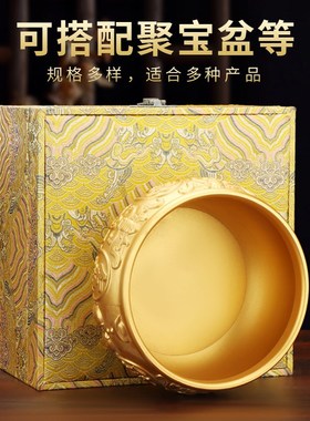 送长辈领导礼物高档礼盒送礼包装锦盒定制礼品聚宝盆算盘铜牛礼盒