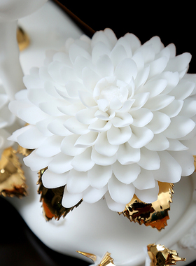 羊脂玉白瓷梅花鹿摆件送长辈领导