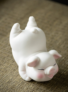陶瓷可爱小猪家居装饰摆件