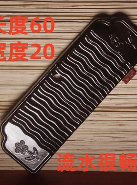 复古中式手工流水k台朱红色陶瓷木纹板打孔陶盆水缸创意陶瓷流水