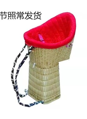纯手工背娃娃竹编背篓四川婴儿童B背篼新品竹天然小孩宝宝四季通