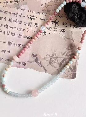 「酒渍蔷薇」小红书同款双层手链甜美森系仿寿山石双层国风手串