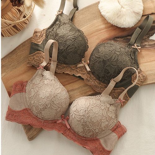 fff性感内衣女小胸聚拢上托调整型收副乳无钢圈舒适蕾丝文胸罩套 - 图2