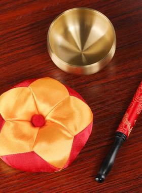 戴玉堂纯铜铜磬加厚钵音碗梵音钵满月颂钵瑜伽冥想法器铜钵静心钵