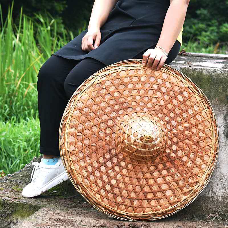 竹编棕叶纯手工斗篷农家遮阳帽复古防雨防晒帽子舞台影视拍摄道具,淘宝优惠券,粉丝福利购,淘宝优惠卷