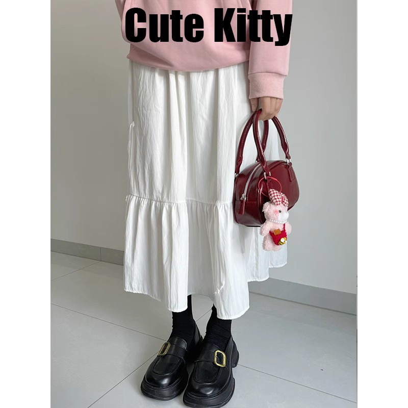 【合集】CuteKitty学院风女复古小众单肩托特包百搭通勤小方包A