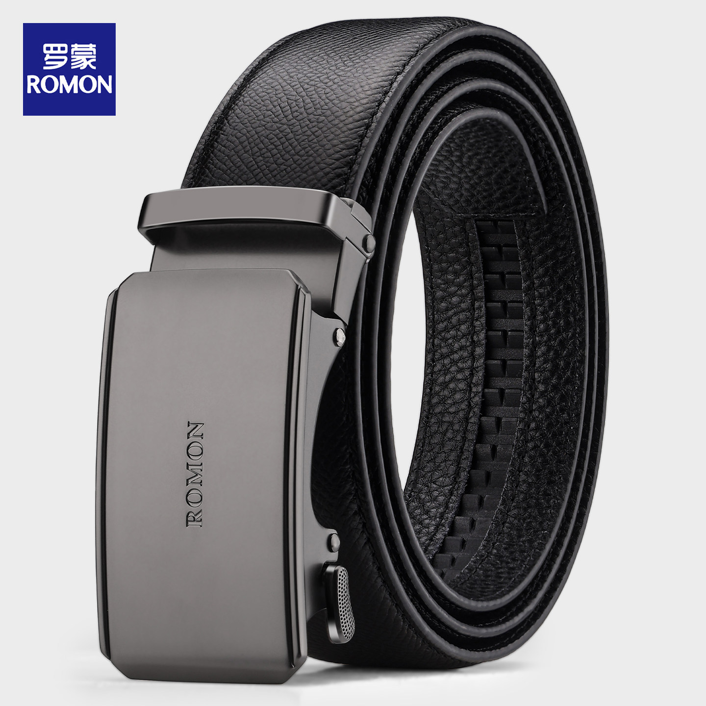 罗蒙皮带男真皮商务休闲男士腰带官方正品时尚头层牛皮裤腰带潮流