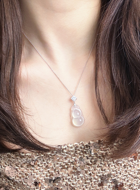 福禄高冰玉髓葫芦项链女新中式