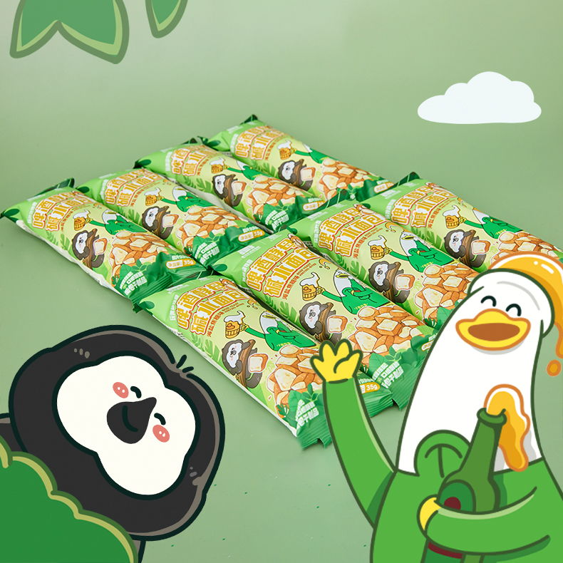 青岛啤酒博物馆红山动物园文创联名啤酒酵母碱水面包丁食品伴手礼