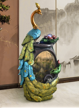 大型落地流水喷泉客厅室内水系景观招财家居装饰业礼品