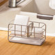 Wall-mounted stainless steel kitchen sponge drain rack pool sink table storage rack small dishwashing cloth storage basket