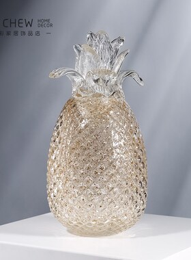 现代简约实心菠萝摆件办公桌书房玄关电视柜客餐厅桌面家居饰品