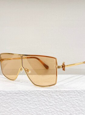 新款金属连体方形大框太阳眼镜女圆脸51Z旅行遮阳显瘦墨镜男粉黑